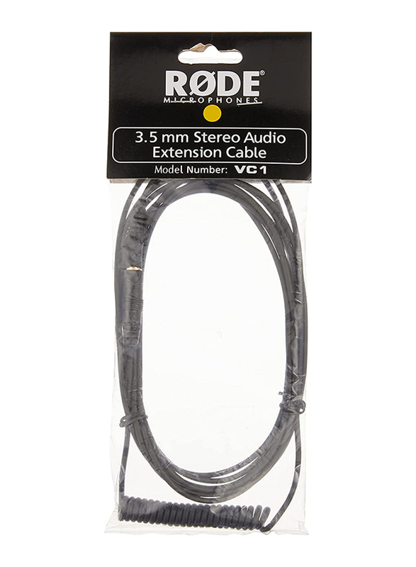Rode 10-Feet VC1 Mini Jack/3.5mm Stereo Extension Cable, Black