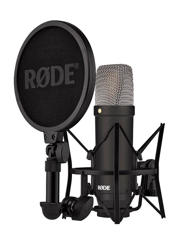 

Rode NT1 Signature Series Large-Diaphragm Condenser Microphone with Shock Mount, Pop Filter and XLR Cable, Black