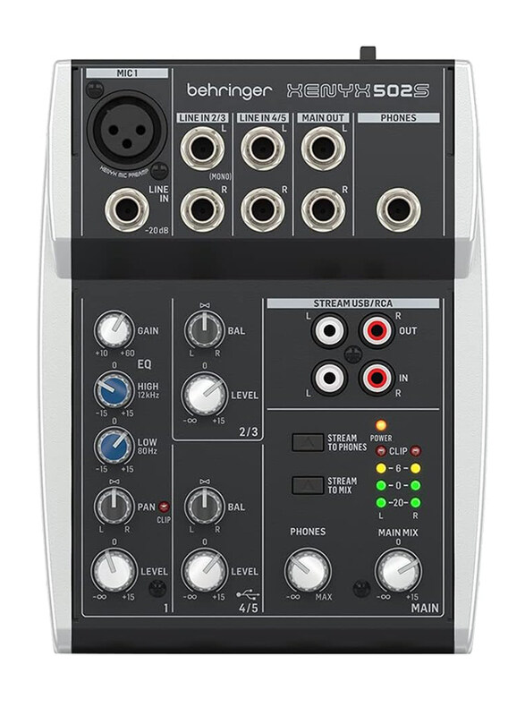 

Behringer Xenyx 502S USB Streaming Interface Mixer, Black