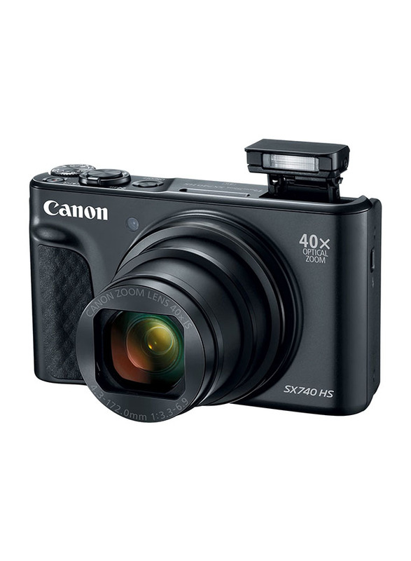 Canon PowerShot SX740 HS Point & Shoot Digital Camera with 4.3-172mm Lens, 40x Optical Zoom, 3 Inch Tilt LCD, 20.3 MP, Black