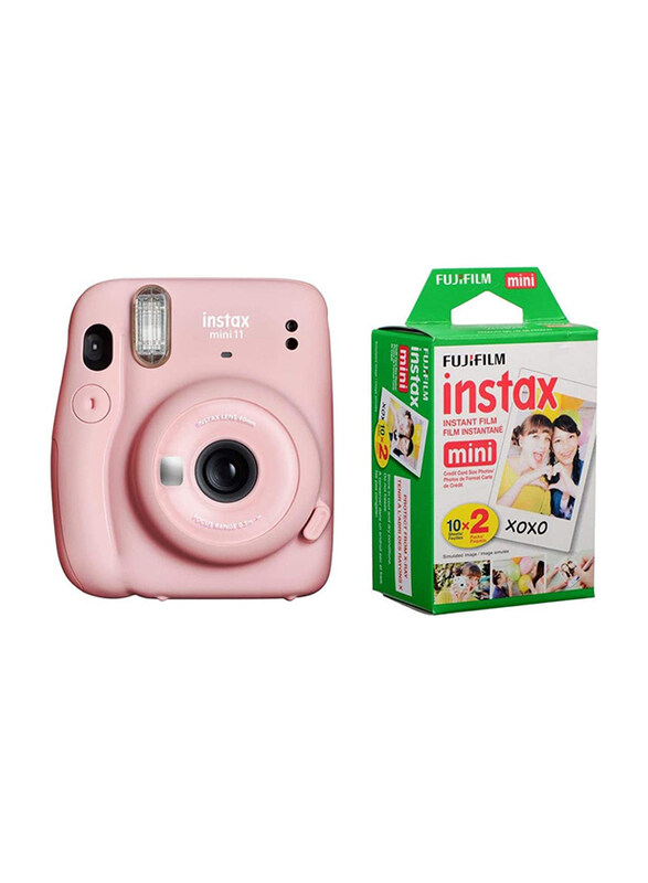 

Fujifilm Mini 11 Instant Camera with 20 Film Sheets, Blush Pink