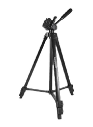 غو سمارت ترايبود ثلاثي القوائم للكاميرا احترافي قابل للطي بطول 4.4 قدم مع حقيبة للكاميرات الرقمية وكاميرات التسجيل, TR450CS, اسود