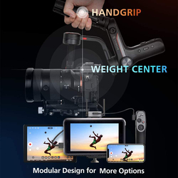 Zhiyun Weebill S 3-Axis Camera Handheld Gimbal Stabilizer for Canon/Nikon/Sony DSLR Cameras, Black