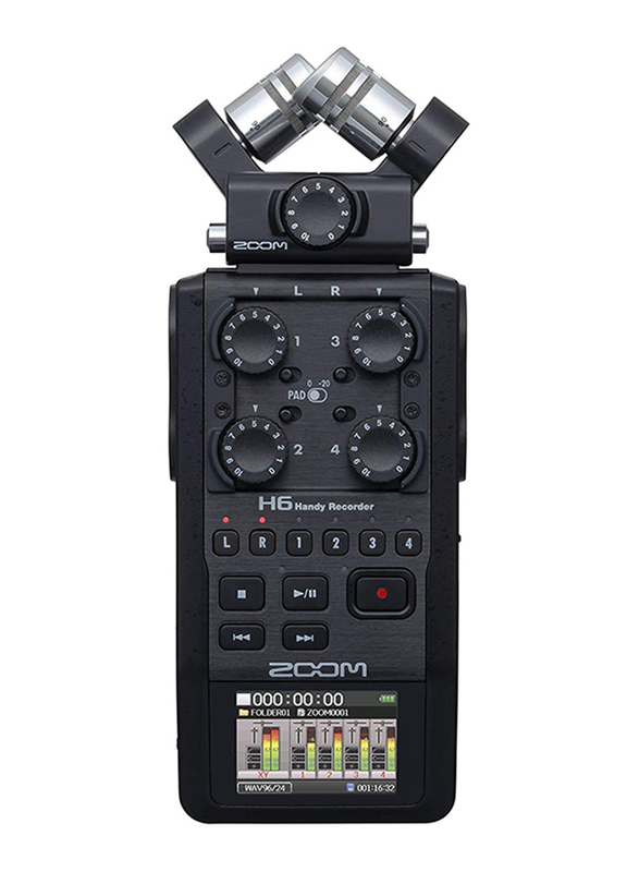 

Zoom H6 Portable Handy Recorder, Black