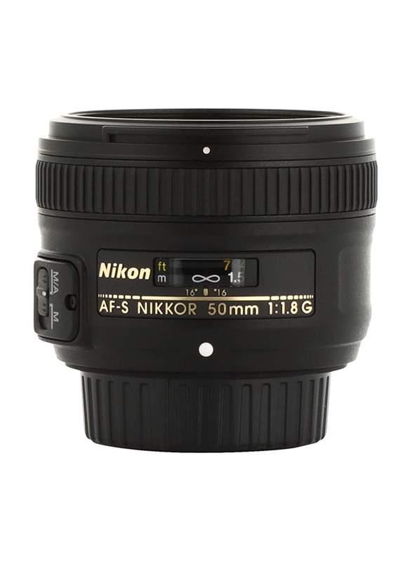 Nikon AF 50mm f/1.8G Lens for DLSR Cameras, AF-S 50/1.8G, Black