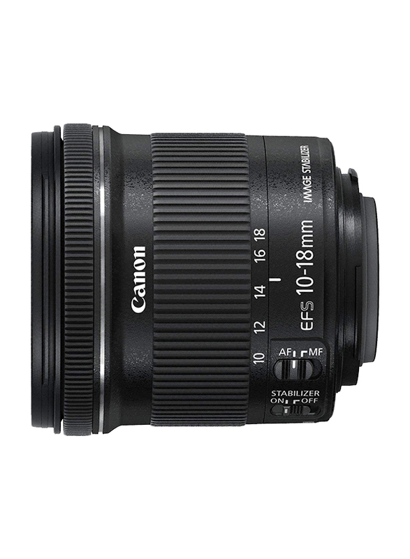 Canon EF-S 10-18mm f/4.5-5.6 IS STM Lens for All Canon EOS DSLR Cameras, 9519B005AA, Black