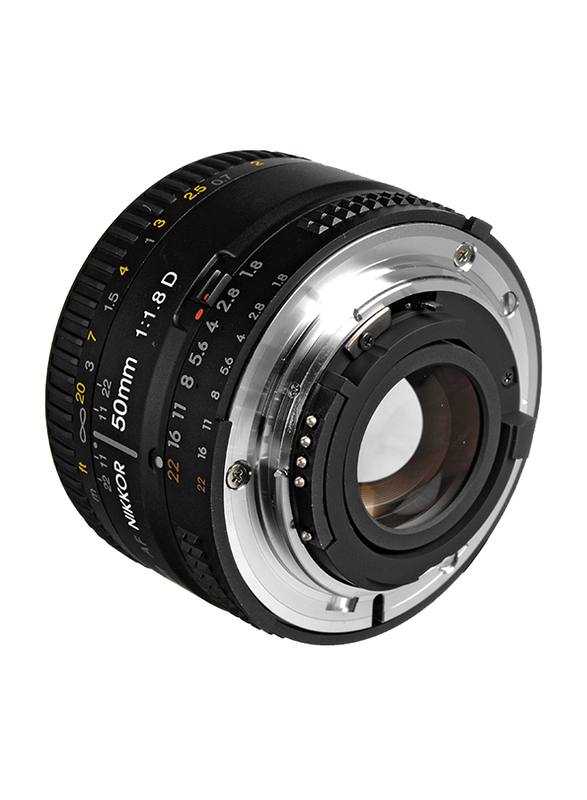 Nikon AF Nikkor 50mm f/1.8D Lens for Nikon DSLR Cameras, Black