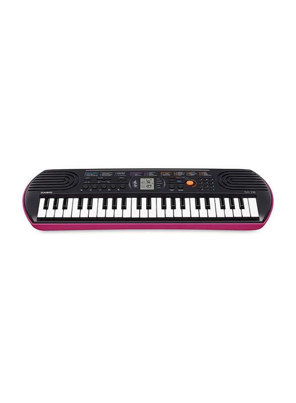 

Casio SA-78 Mini Electronic Music Keyboard, 44 Keys, Pink/Black/White