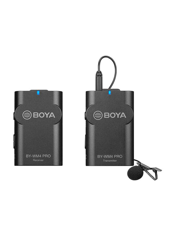 

Boya BY-WM4 Pro K1 Portable 2.4G Wireless Microphone System One Transmitters with One Receiver and Hard Case for DSLR Camera Camcorder /Smartphone/PC/