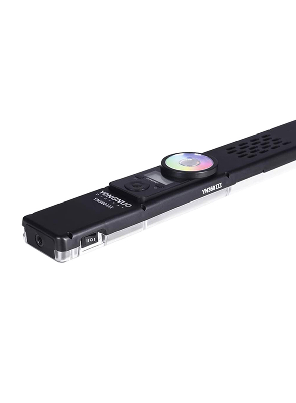 يونغنو YN360 III مصباح فيديو إل اي دي مطور ، مع مصباح ضوء ثلجي للتصوير الفوتوغرافي ثنائي اللون قابل للتعديل 3200K-5600K، متعدد الألوان