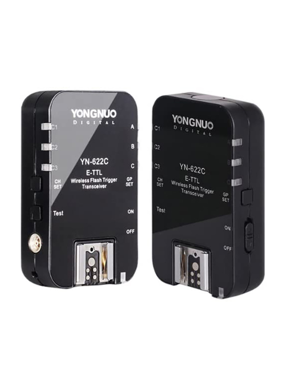 Yongnuo YN-622C Wireless ETTL Flash Trigger Receiver Transmitter Transceiver for Canon 600EX RT 580EXII 430EXII, Black