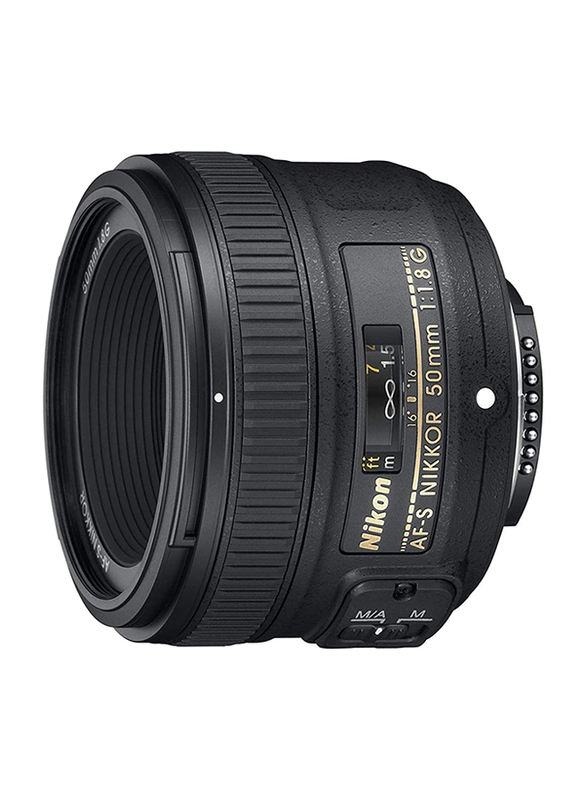 Nikon AF 50mm f/1.8G Lens for DLSR Cameras, AF-S 50/1.8G, Black