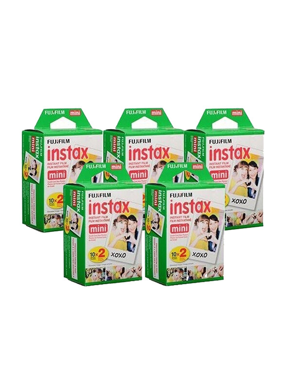

Fujifilm Instax Mini Instant Film, 5 x 10 Sheets, Black