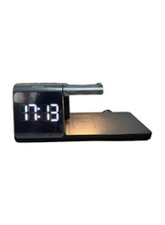 Microdia SnapChrono Trio 5-in-1 Wireless Charging Station with Alarm Clock, Black