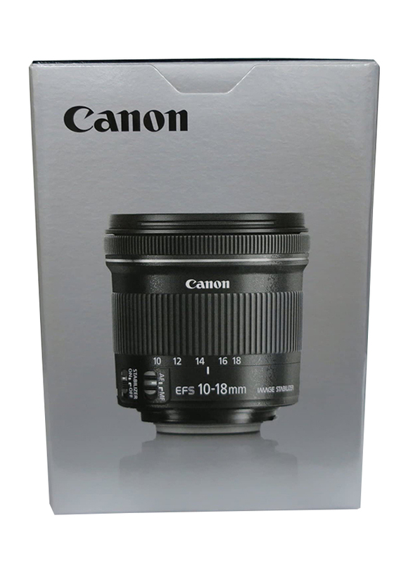 Canon EF-S 10-18mm f/4.5-5.6 IS STM Lens for All Canon EOS DSLR Cameras, 9519B005AA, Black