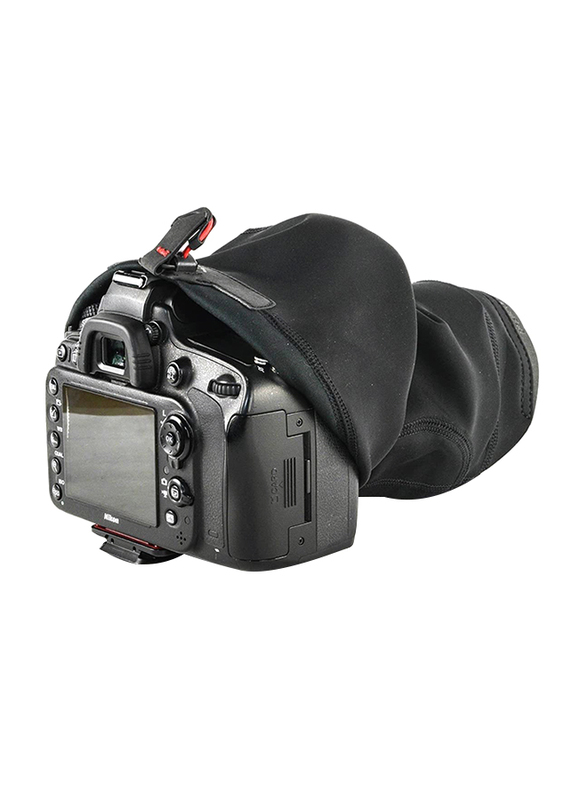 Peak Design Black Shell Medium Form-Fitting Rain and Dust Cover for All Cameras, Black