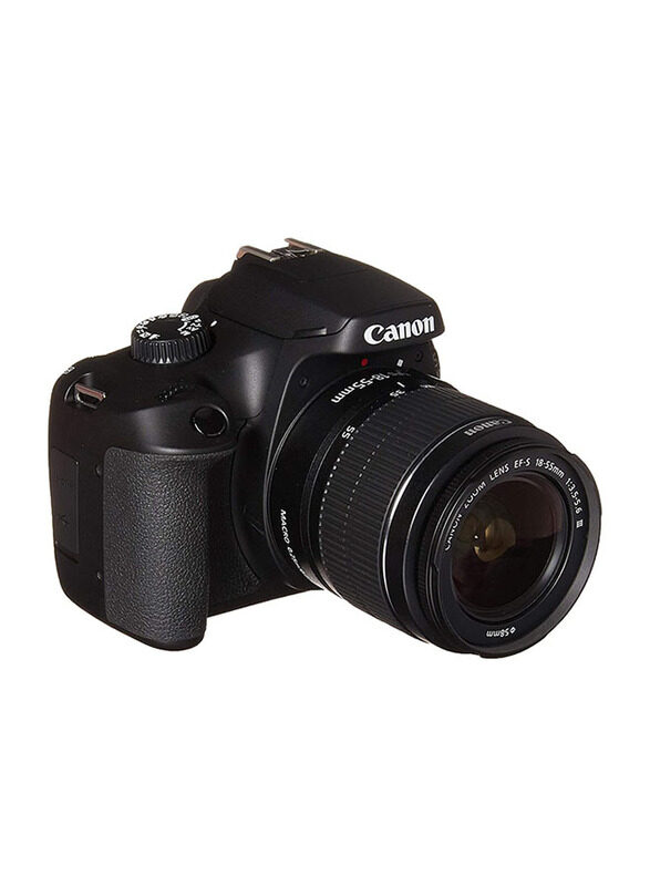 Canon EOS 4000D DSLR Camera with EF-S 18-55 mm f/3.5-5.6 III Lens, 18 MP, Black