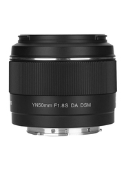 يونغنو YN50mm F1.8S F1.8 S F / 1.8 S عدسة ستاندارد برايم إي- ماونت مع التركيز اليدوي التلقائي AF MF يو إس بي لكاميرات سوني APS-C / APC-C ، أسود