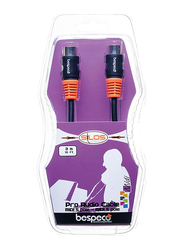 Bespeco 1.5-Meter Pro Audio Cable, Din Male MIDI Cable, SLMM150, Black