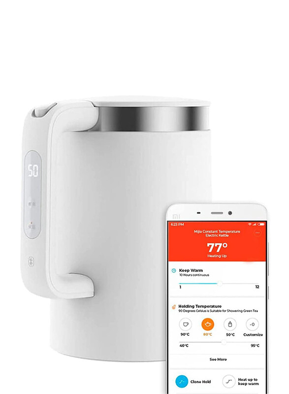 

Xiaomi 1.5L Mi Smart Electric Stainless Steel Kettle, Pro Water Boiler with Mobile App Control & Bluetooth 4.0, White