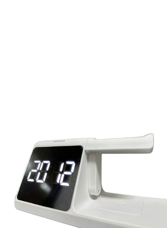 Microdia 5-in-1 SnapChrono Trio Wireless Charging Station with Alarm Clock, White