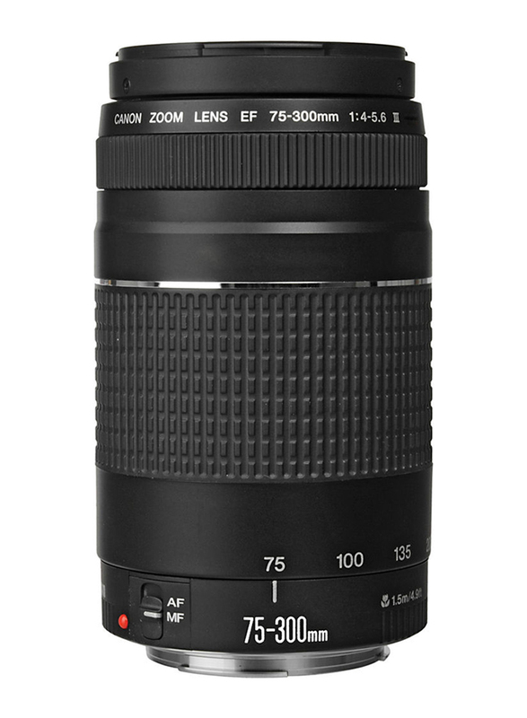 Canon EF 75-300mm f/4-5.6 III Telephoto Zoom Lens for Canon EF Mounting Cameras, Black