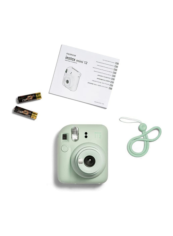 FujiFilm Instax Mini 12 Instant Camera with 1 Pack Film, 25.1MP, Mint Green