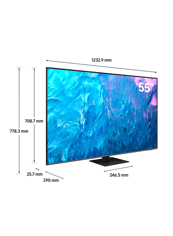 Samsung 55-Inch 4K QLED Smart TV, QA55Q70CAUXZN, Black