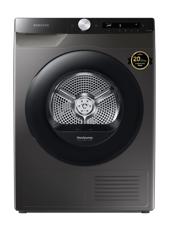 Samsung 8Kg Front Load Dryer with Ai Control, DV80T5220AX/GU, Black