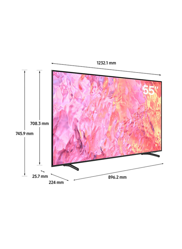 Samsung 55-Inch 4K QLED Smart TV, QA55Q60CAUXZN, Black
