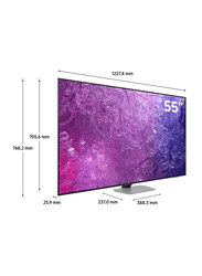 Samsung 55-Inch 4K Neo QLED Smart TV, QA55QN90CAUXZN, Black/Silver