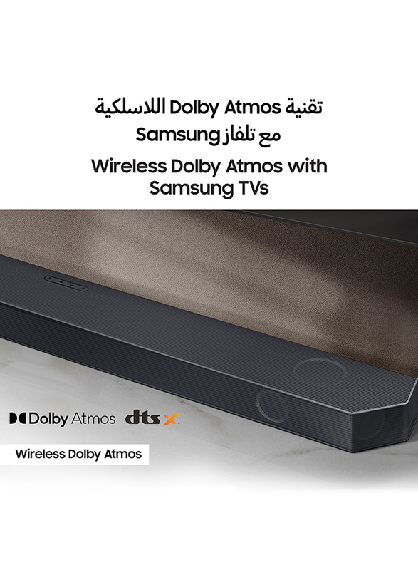 Samsung 11.1.4 Ch Wireless Soundbar with Dolby Atmos & Q-Symphony, HW-Q990C, Black