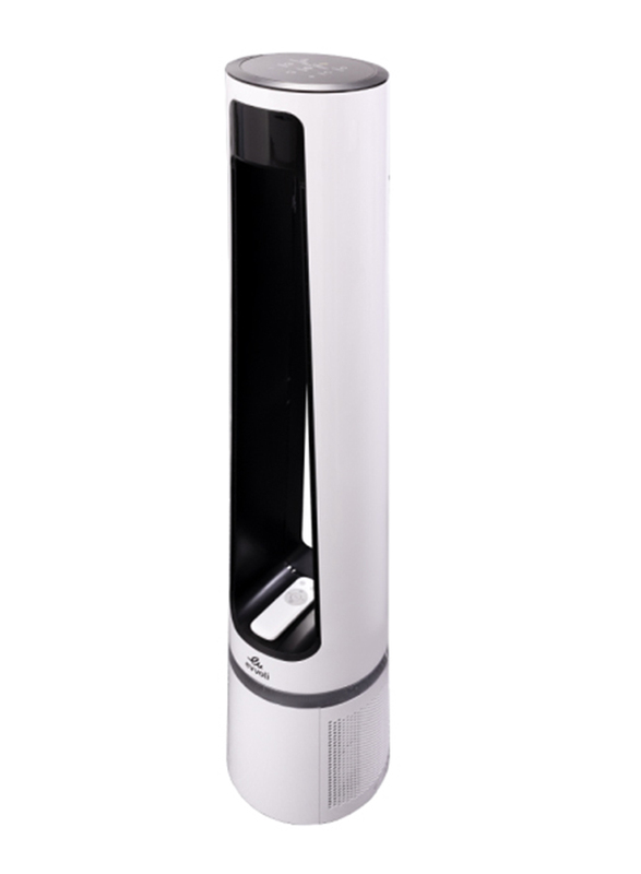 Evvoli 12 Speed Bladeless Pure Cool Fan & Air Purifier with True HEPA Filter and Remote Controlled, White