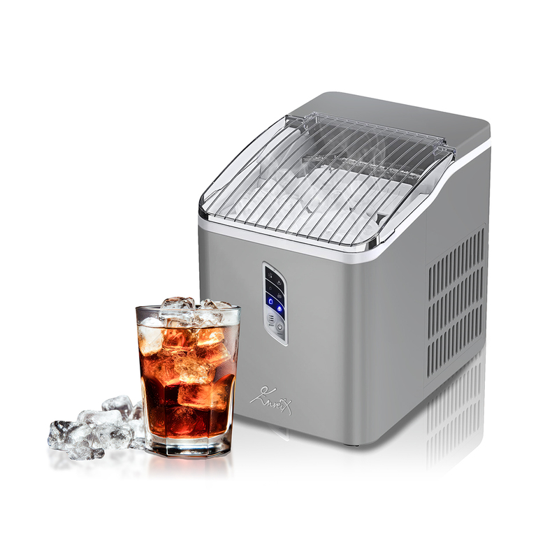 Enveix Automatic Ice Maker, 9 Cubes Ready in 6 Mins, 12Kg In 24 Hours, Self- Cleaning, Two Size Ice Cube, LED Control Panel, Scoop Included