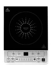 Evvoli Digital LED Induction Hob with 6 Programmed Function and 8 Power Stages Settings High Temperature Protection, 2100W, EVKA-IH106S, Black