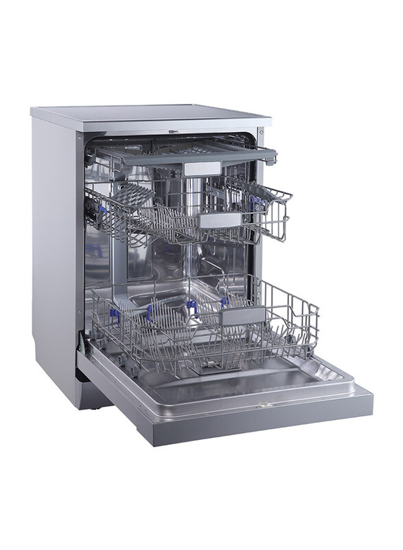 Evvoli 14 Place Setting 7 Program Dishwasher, EVDW-143MS, Platinum Silver