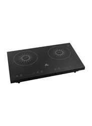 Evvoli Soft Touch Control Hob 2 Burners Induction with 9 Stage Power Setting & Safety Switch, 3500W, EVKA-IH201B, Black