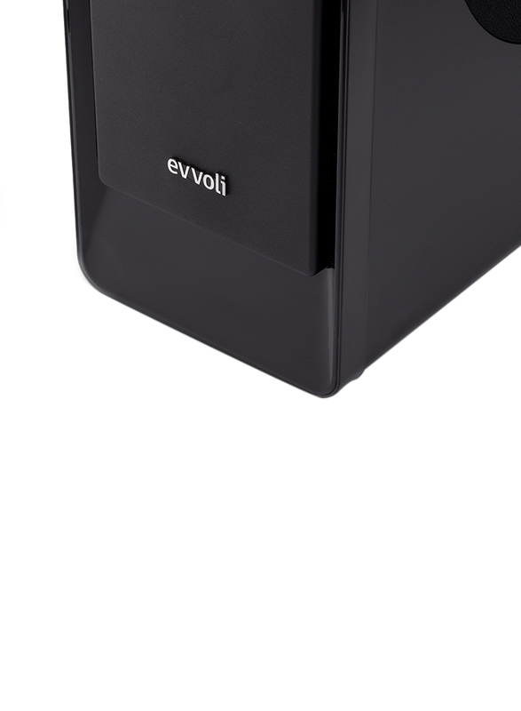 Evvoli 2.1ch Bluetooth Soundbar with Wireless Subwoofer and LED Display, 240W, Black