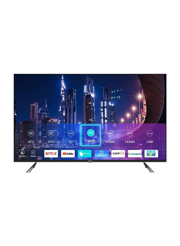 Evvoli 55-inch 4K Ultra HD LED Smart TV, with Digital Netflix and YouTube, 55EV250US, Black