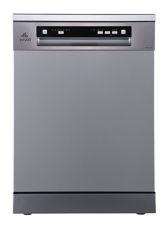 Evvoli 14 Place Setting 7 Program Dishwasher, EVDW-143MS, Platinum Silver