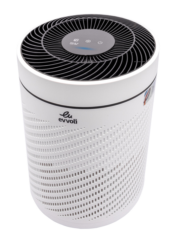 Evvoli Air Purifier with True HEPA Filter, Timer and Sleep Mode, EVAP-27W, White