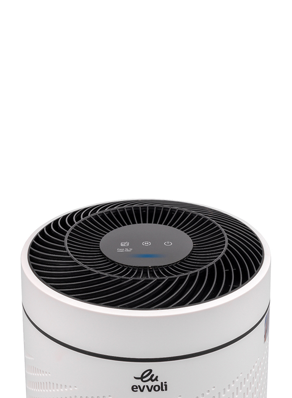 Evvoli Air Purifier with True HEPA Filter, Timer and Sleep Mode, EVAP-27W, White