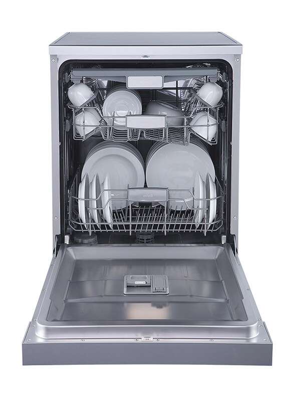 Evvoli 14 Place Setting 7 Program Dishwasher, EVDW-143MS, Platinum Silver