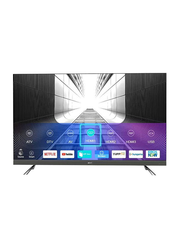 Evvoli 50-inch 4K Ultra HD LED Smart TV, with Digital Netflix and YouTube, 50EV350US, Black