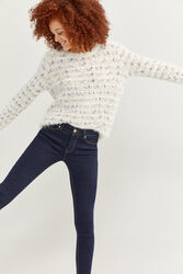 Springfield Indigo Denim Jeans for Women, 34 EU, Navy Blue
