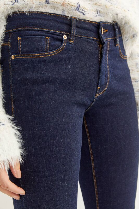 Springfield Indigo Denim Jeans for Women, 40 EU, Navy Blue