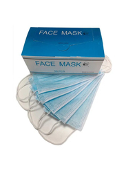 Face Mask Disposable 3-Ply Non-Woven Face Mask, 50 Piece