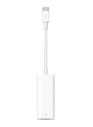 Apple Thunderbolt Adapter, Thunderbolt 3 (USB-C) Male to Thunderbolt 2 for Apple Devices, White