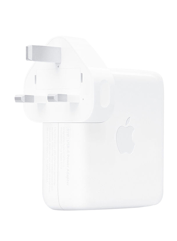 Apple USB Type-C Power Adapter Wall Charger, 61W, White