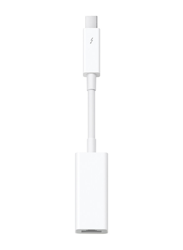 

Apple Ethernet Adapter, Gigabit Ethernet to Thunderbolt for Mac Computers, White